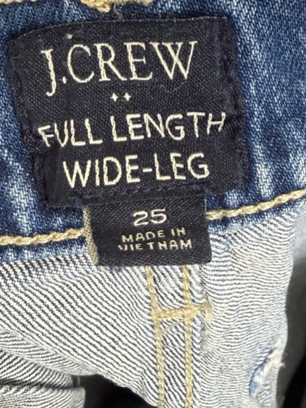 J. CREW • Full Length Wide Leg High-Rise Wide Leg Denim Jeans - Picture 10 of 12